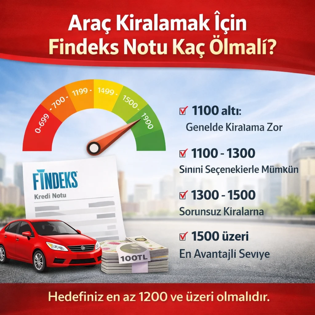 Araç Kiralamak İçin Findeks Notu Kaç Olmalı?