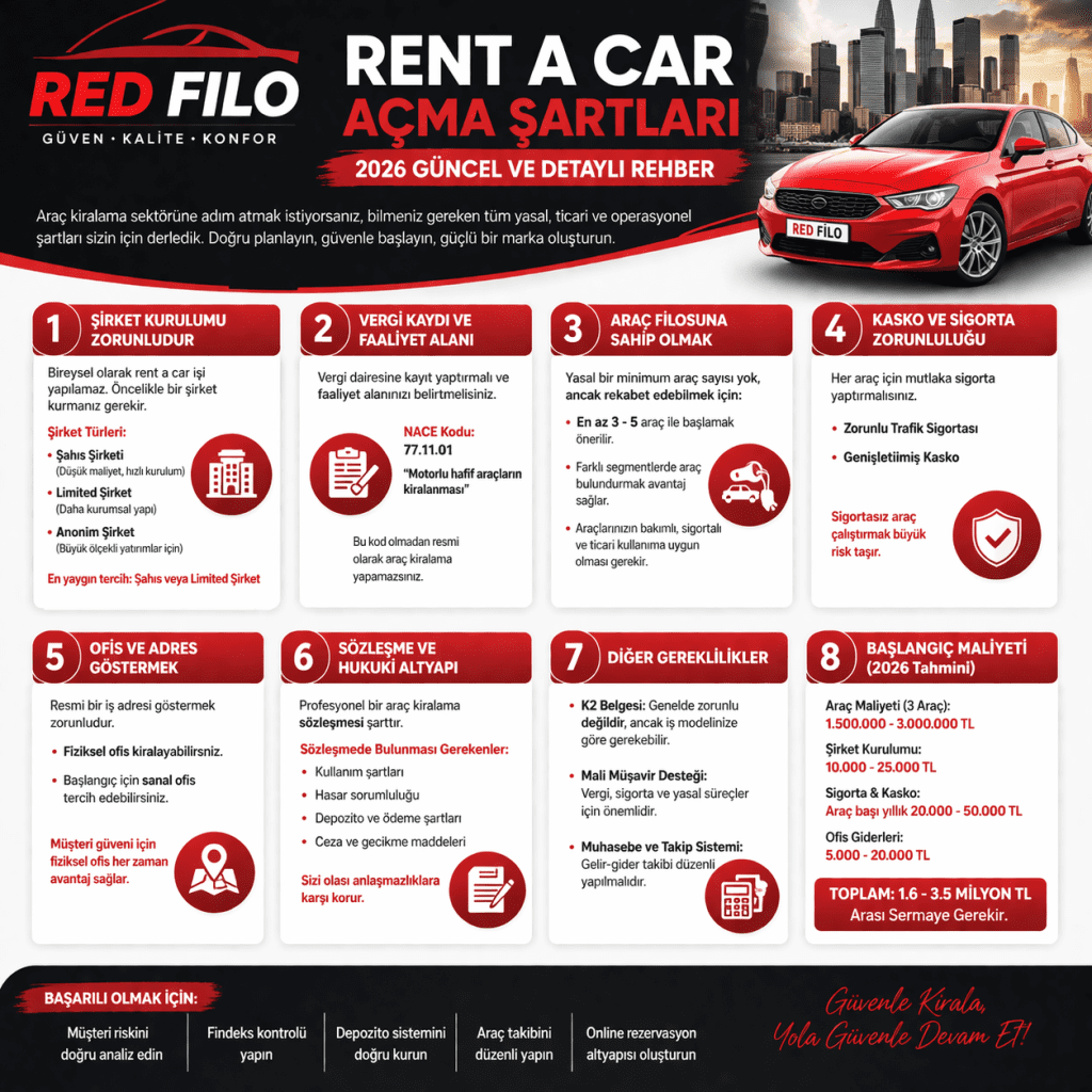 Rent A Car Açma Şartları (2026 Güncel ve Detaylı Rehber)